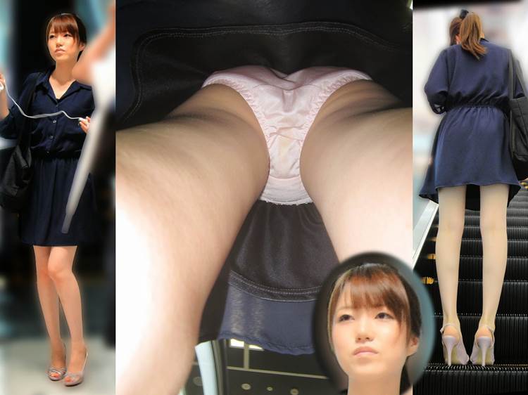 素人ギャルの逆さ撮り-13