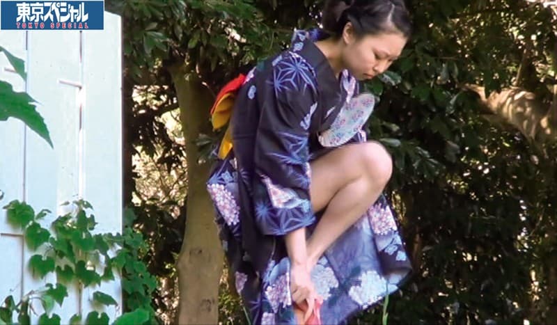 浴衣や和服姿のびしょ濡れまんこ-5